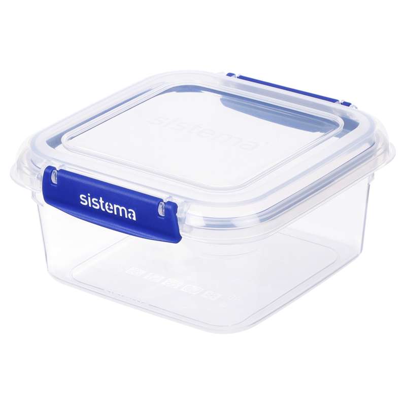 Madopbevaring   Klip It Plus   Square   1.15l   Blå fra Sistema