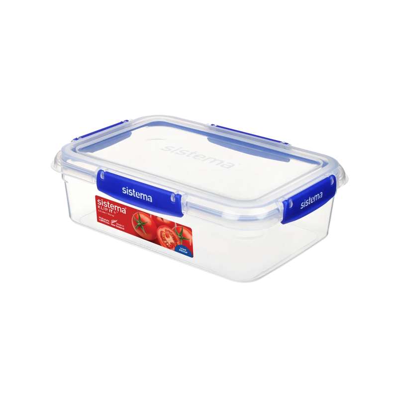 Madopbevaring   Klip It Plus   Rectangle   2.2l   Blå fra Sistema