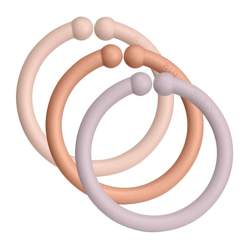 Loops Ophængsringe 12 Pak Blush Peach Dusky Lilac fra Bibs