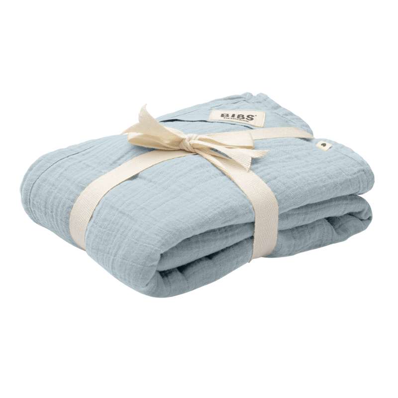 Sleep Muslin Babysvøb 120x120 Cm. Baby Blue fra Bibs