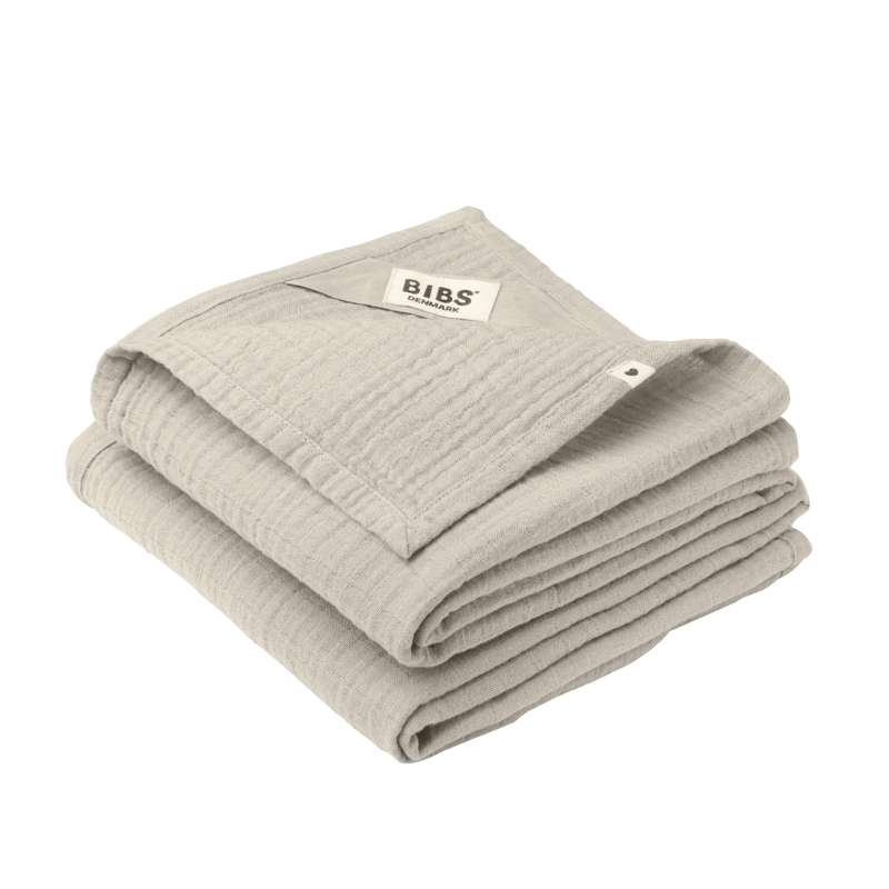 Sleep   Muslin Stofble I 2 Pak   70x70 Cm.   Sand fra Bibs