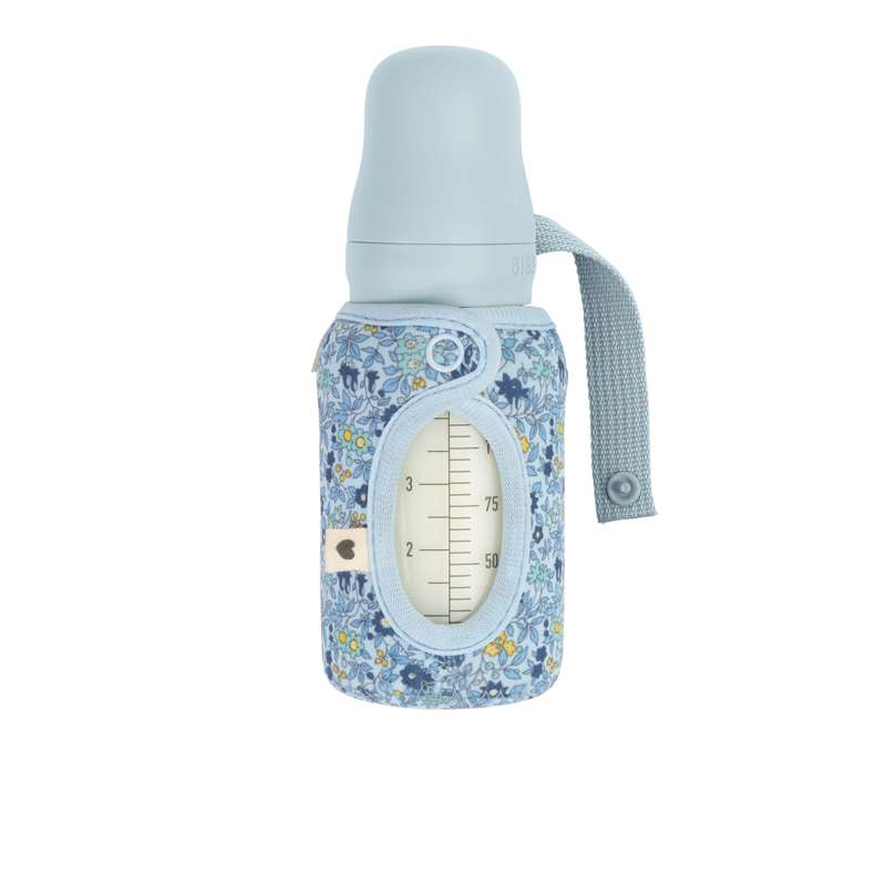 Bottle   Sleeve Til Sutteflaske   Lille   110 Ml.   Chamomile Lawn Baby Blue fra Bibs