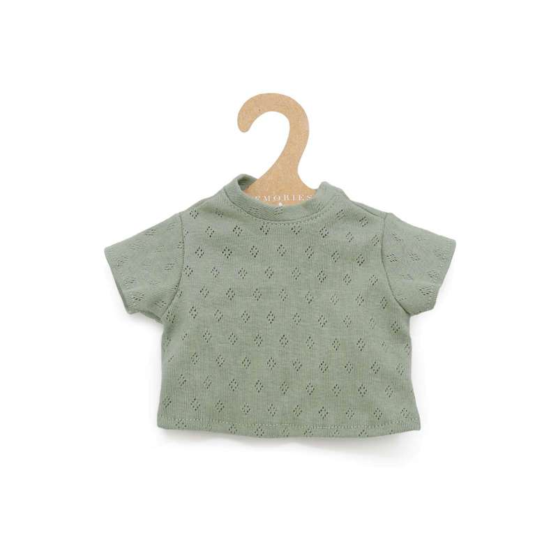 Dukketøj   43 46 Cm.   Kortærmet T Shirt   Mint fra Memories By Asã­