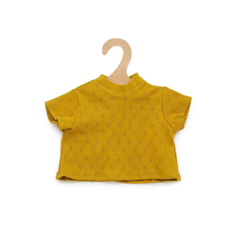 Dukketøj   43 46 Cm.   Kortærmet T Shirt   Okker fra Memories By Asã­