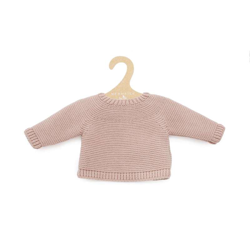 Dukketøj   43 46 Cm.   Varm Strikbluse   Rosa fra Memories By Asã­