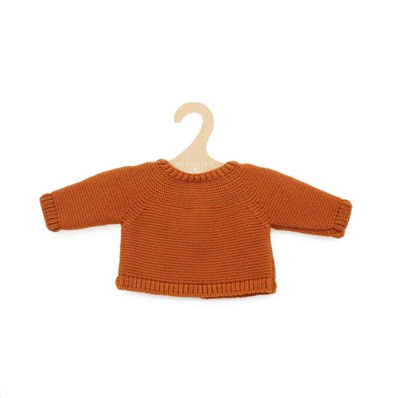Dukketøj   43 46 Cm.   Varm Strikbluse   Rust fra Memories By Asã­