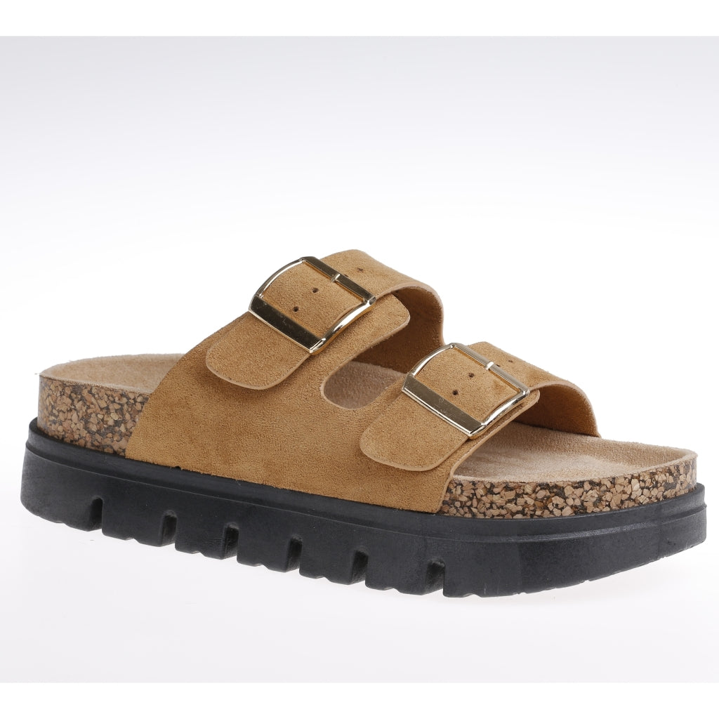 Angelina Dame Sandaler 2153   Camel fra Shoes