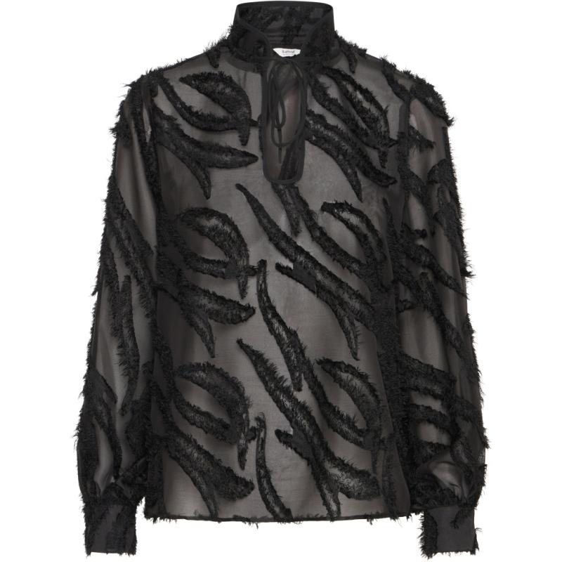 Dame Bluse Byhallie   Black fra B.young
