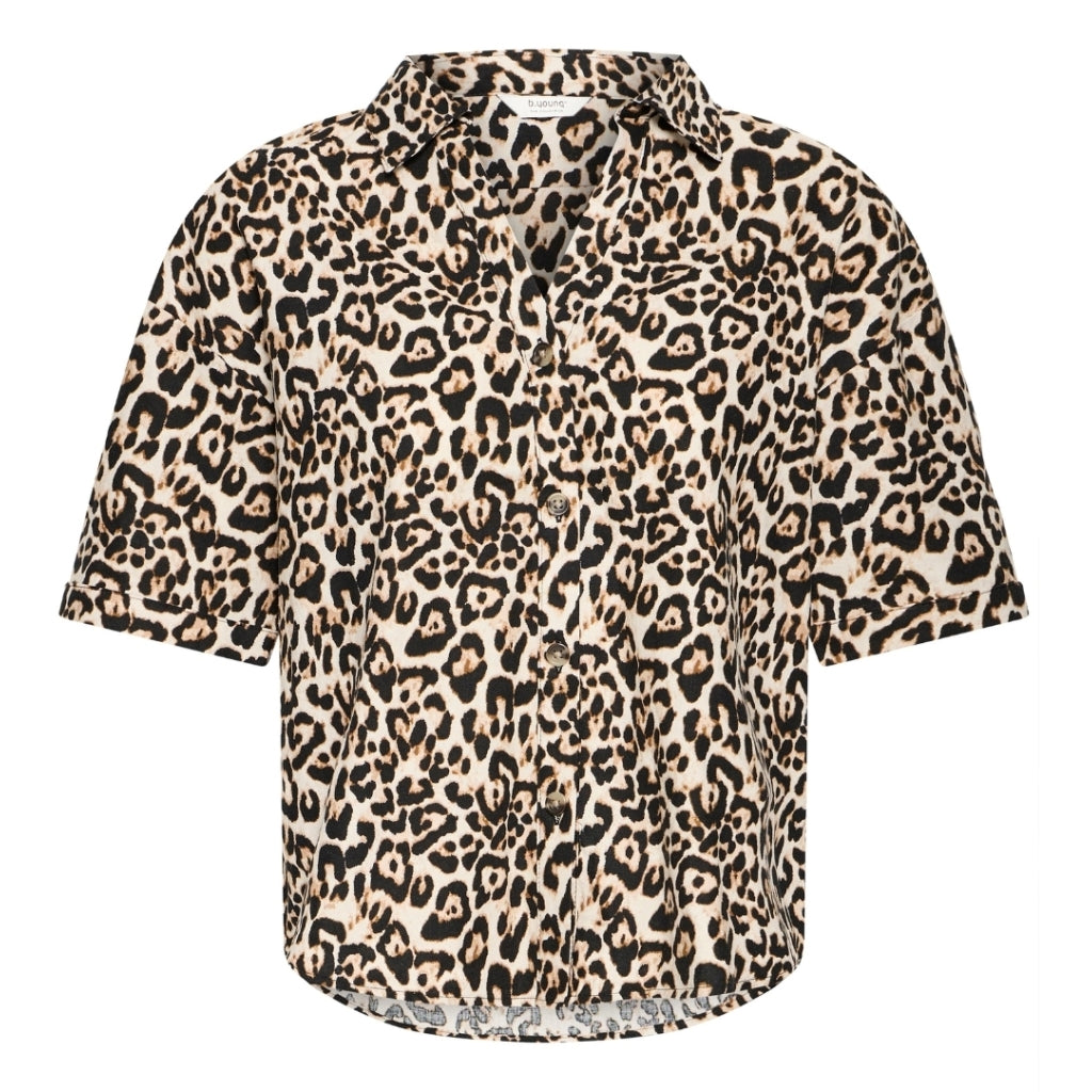 Dame Skjorte Byfalakka   Rainy Day Leopard Mix fra B.young