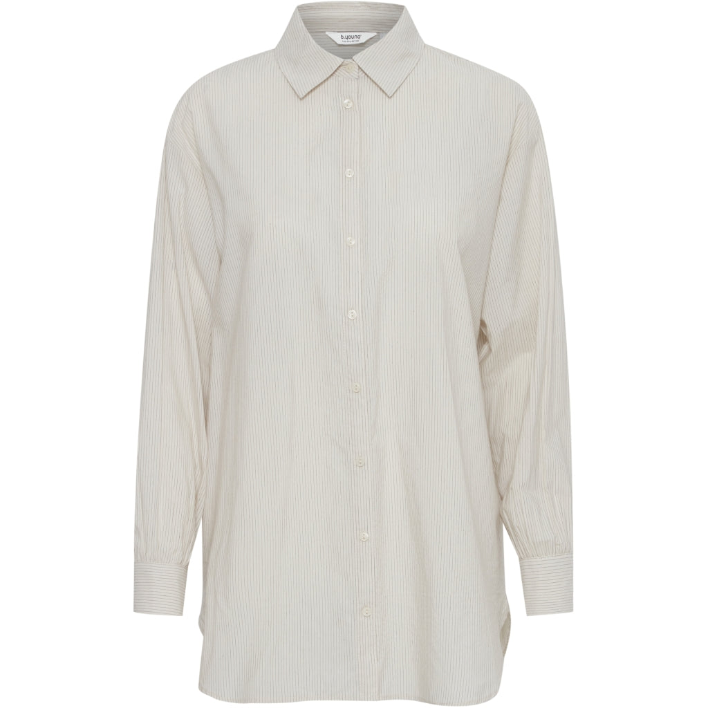 Dame Skjorte Byfinette   Birch Mix fra B.young