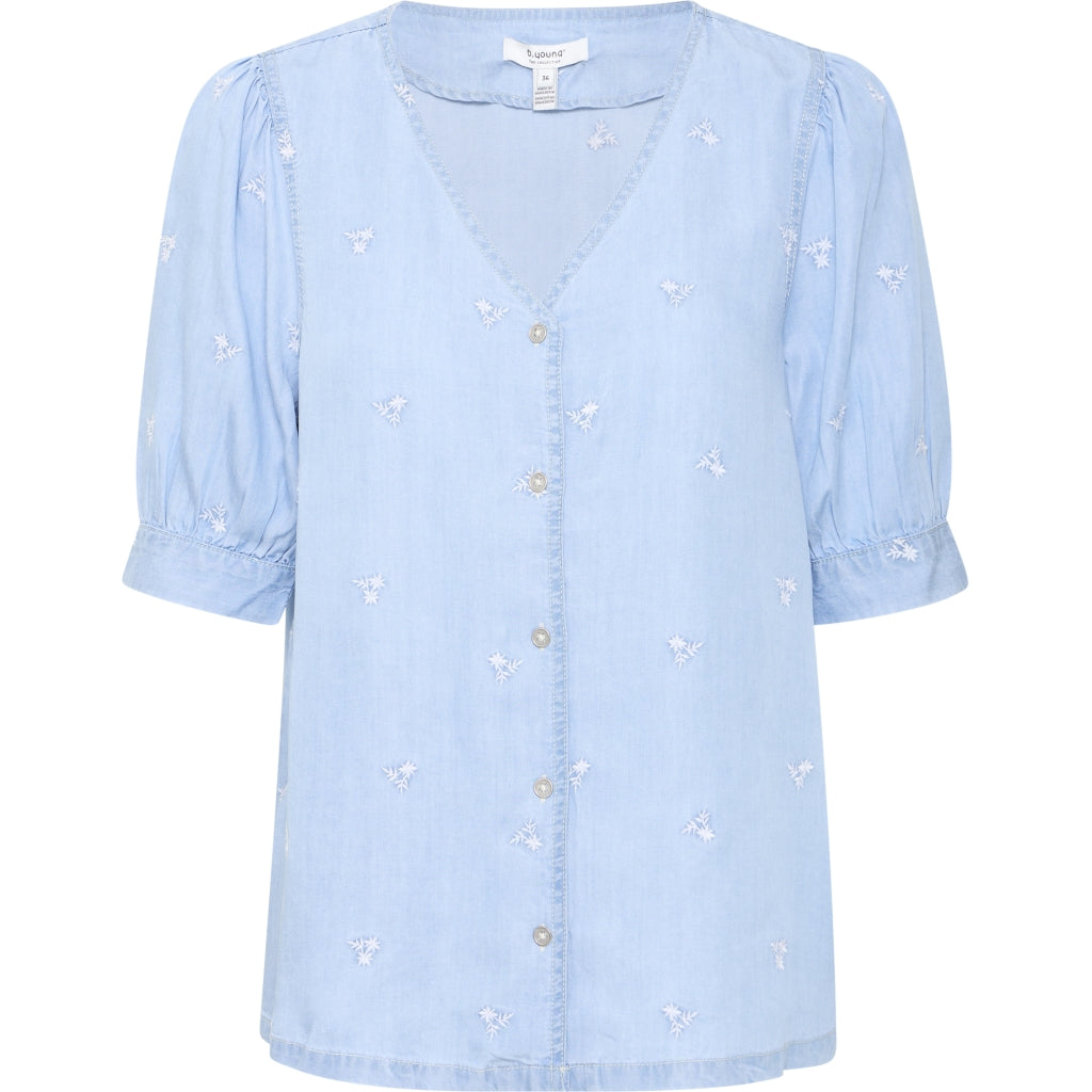 Dame Skjorte Bykosmo   Light Blue Denim fra B.young