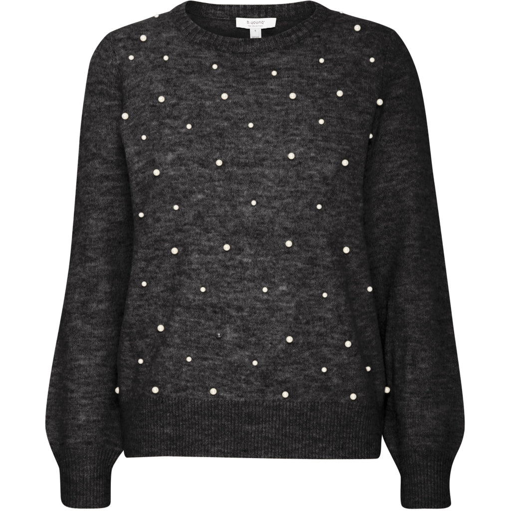 Dame Strik Bxokama   Dark Grey Melange fra B.young