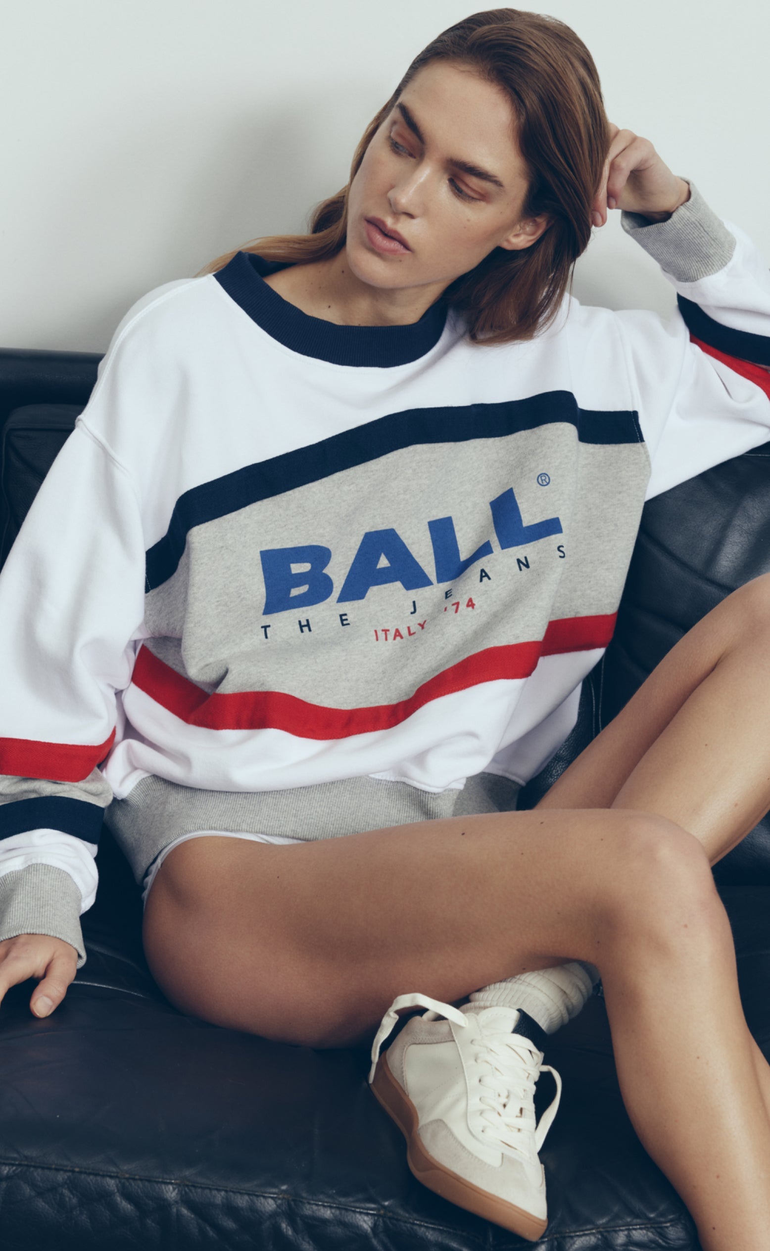 Sweatshirt   Luca   Medium Grey Melange fra Ball Original