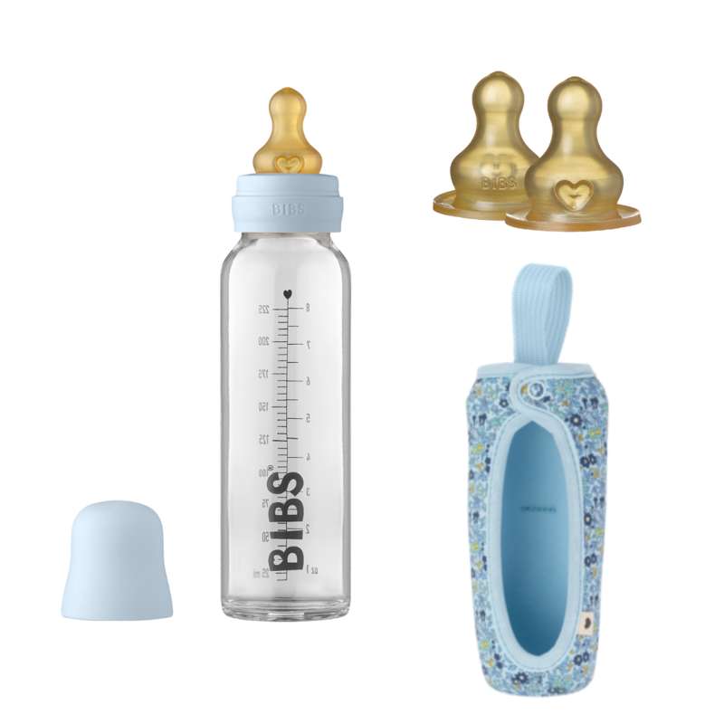 Bottle Bundle   No3   Stor   Baby Blue Chamomile Lawn fra Bibs
