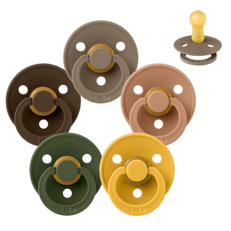 Rund Colour Sut   Sampak   5 Stk.   Str. 2   Autumn Bliss fra Bibs