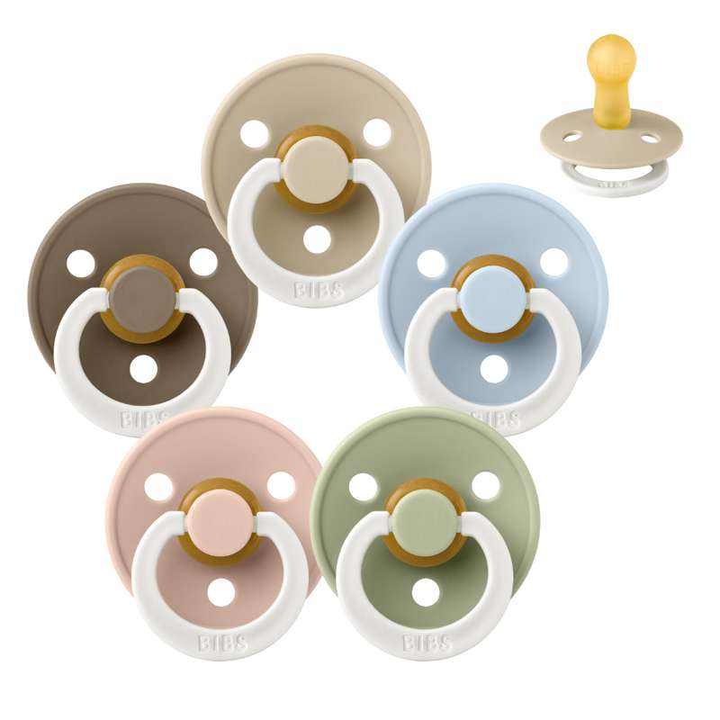 Rund Colour Sut   Sampak   5 Stk.   Str. 2   Sleep Tight Little One   Glow fra Bibs