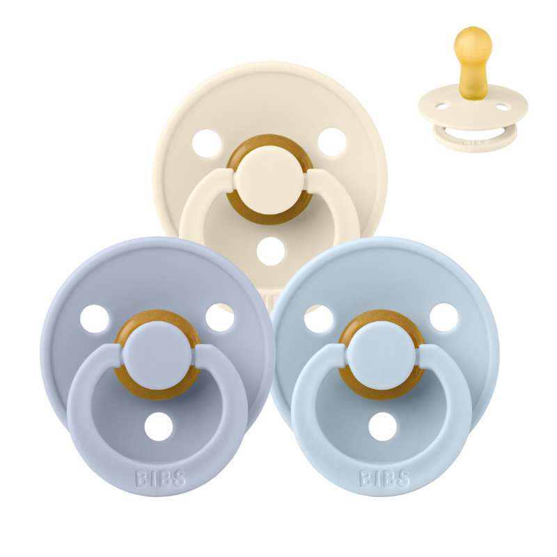 Rund Colour Sut   Sampak   3 Stk.   Str. 2   Soft And Clear fra Bibs