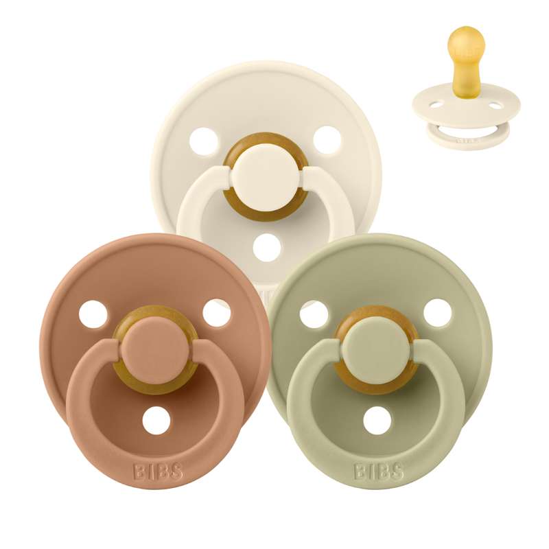 Rund Colour Sut   Sampak   3 Stk.   Str. 2   Soft Autumn fra Bibs