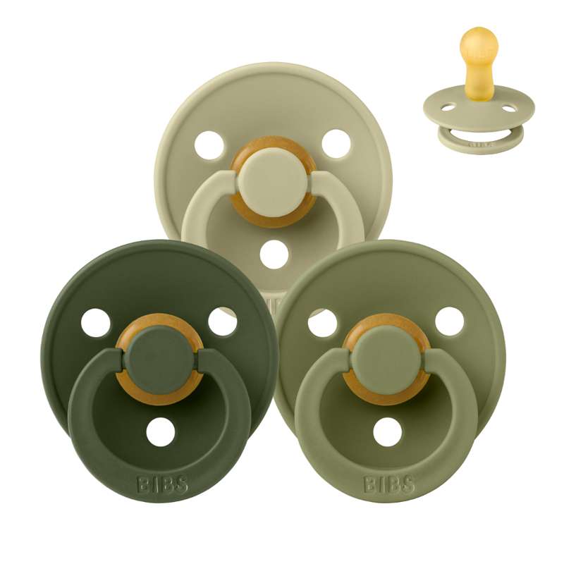 Rund Colour Sut   Sampak   3 Stk.   Str. 2   Soft Moss fra Bibs