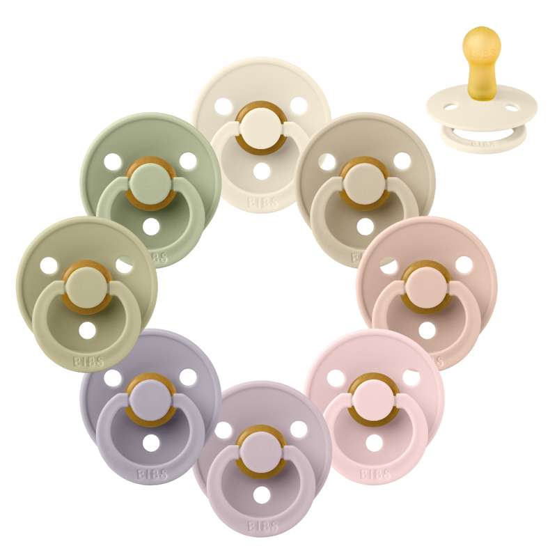 Rund Colour Sut Sampak 8 Stk. Str. 2 Springtime In Paris fra Bibs