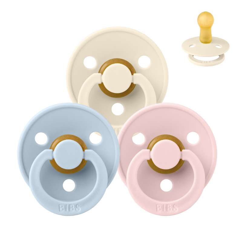 Rund Colour Sut   Sampak   3 Stk.   Str. 2   The Babyshower Collection fra Bibs