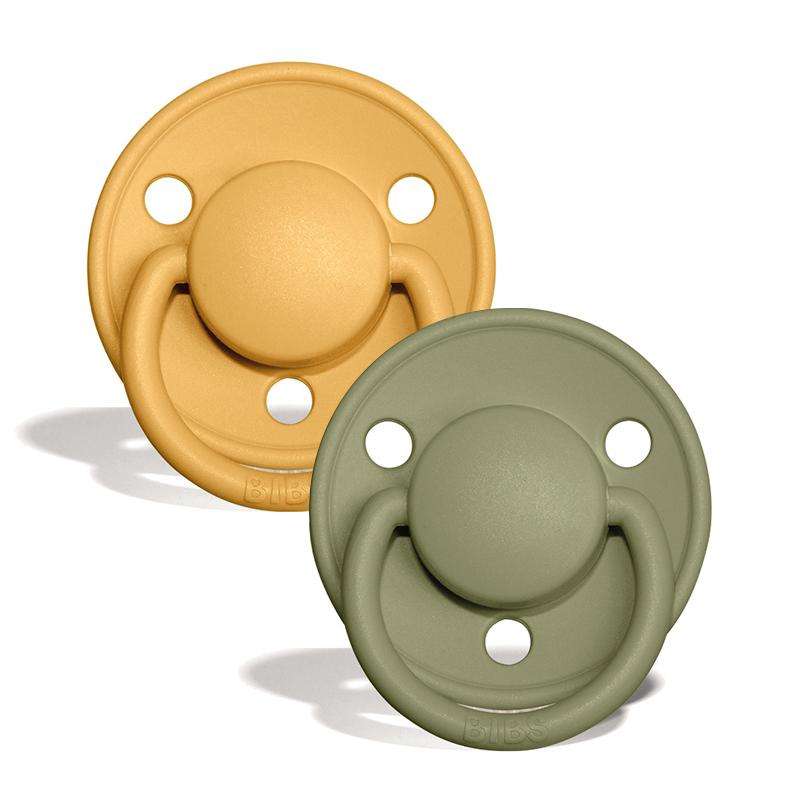 De Lux Sut 2 Pak Onesize Silikone Honey Bee Olive fra Bibs