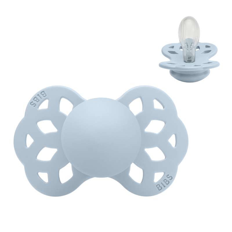 Symmetrisk Infinity Sut   Str. 2   Silikone   Baby Blue fra Bibs