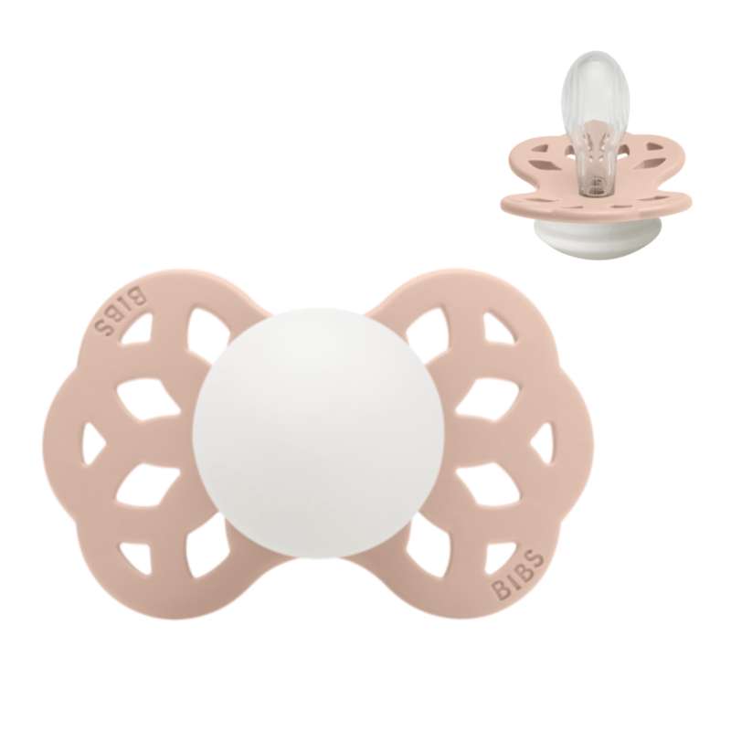Symmetrisk Infinity Sut   Str. 2   Silikone   Glow   Blush fra Bibs