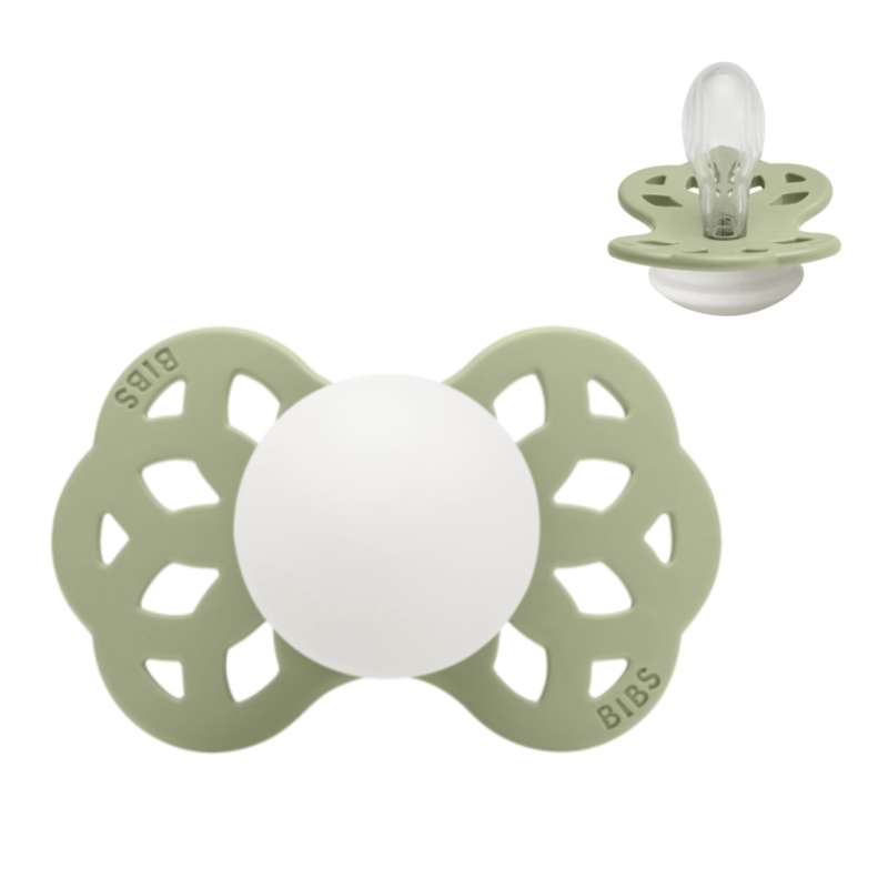 Symmetrisk Infinity Sut   Str. 2   Silikone   Glow   Sage fra Bibs