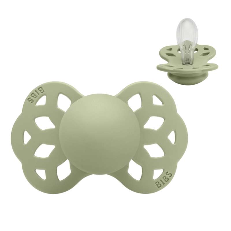Symmetrisk Infinity Sut   Str. 2   Silikone   Sage fra Bibs