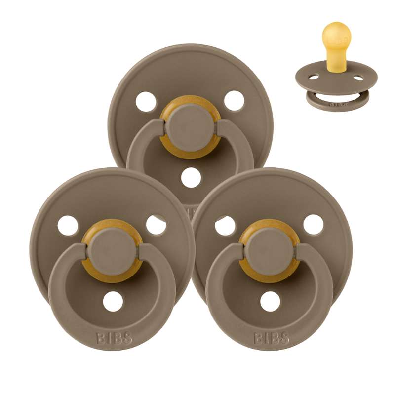 Rund Colour Sut   Sampak   3 Stk.   Str. 1   Dark Oak fra Bibs
