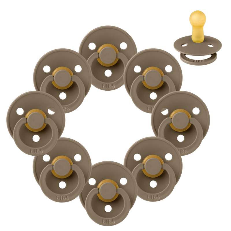 Rund Colour Sut   Sampak   8 Stk.   Str. 2   Dark Oak fra Bibs
