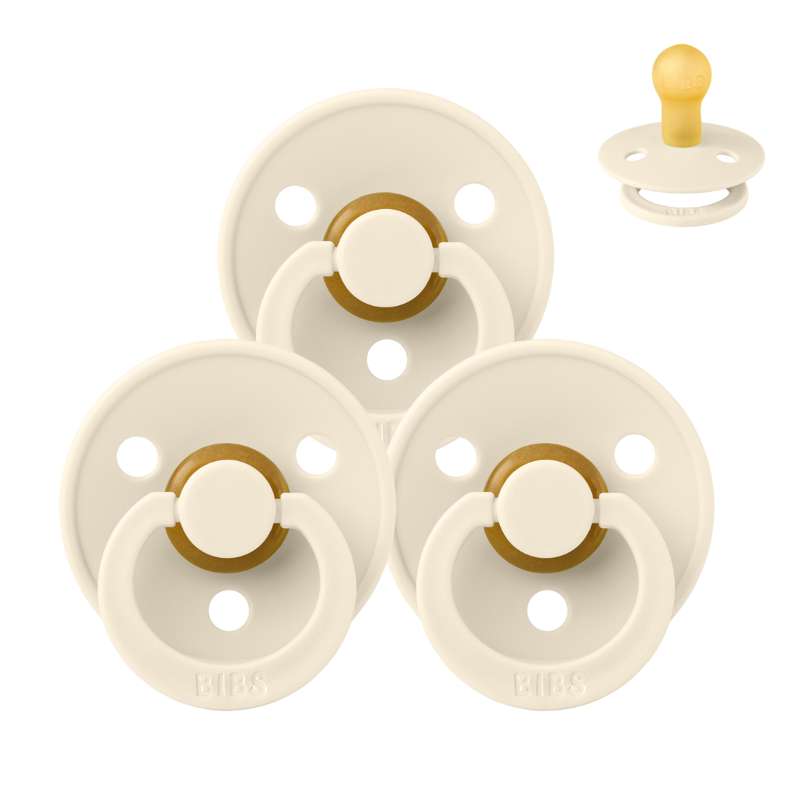 Rund Colour Sut   Sampak   3 Stk.   Str. 1   Ivory fra Bibs