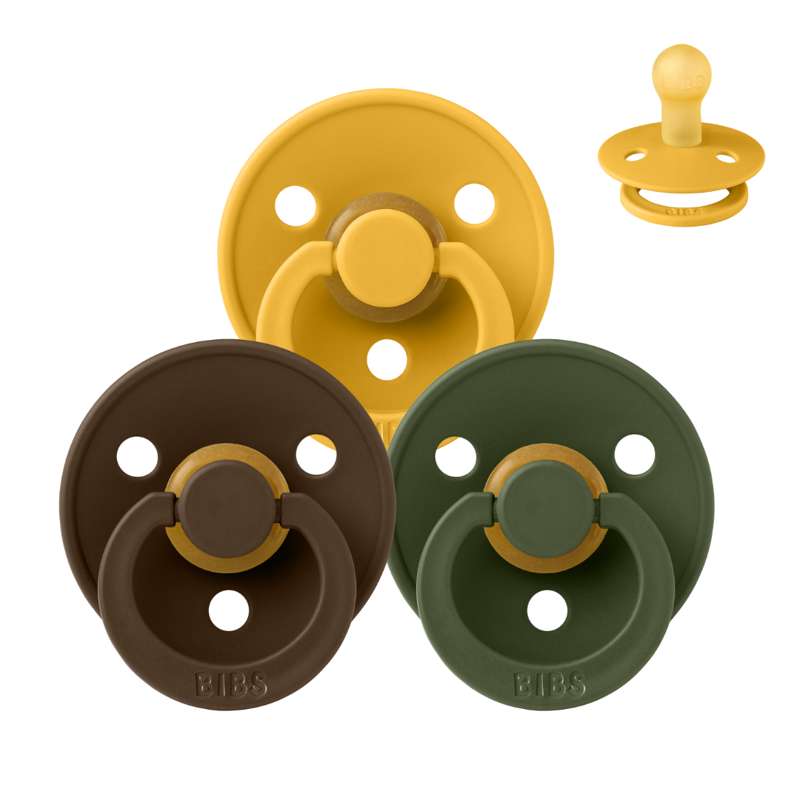 Rund Colour Sut   Sampak   3 Stk.   Str. 1   Autumn Bliss fra Bibs