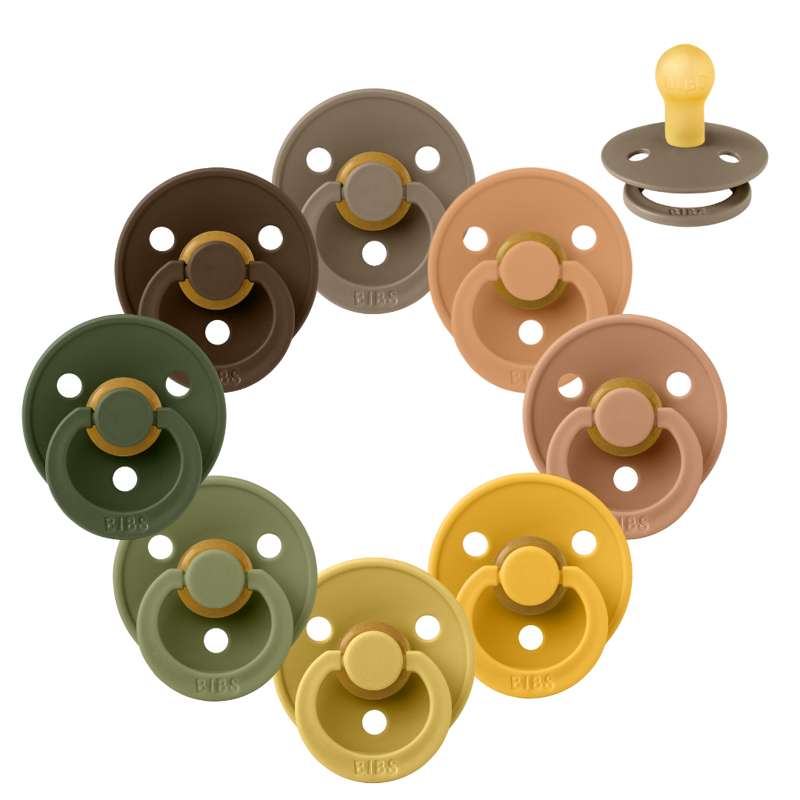 Rund Colour Sut   Sampak   8 Stk.   Str. 1   Autumn Bliss fra Bibs