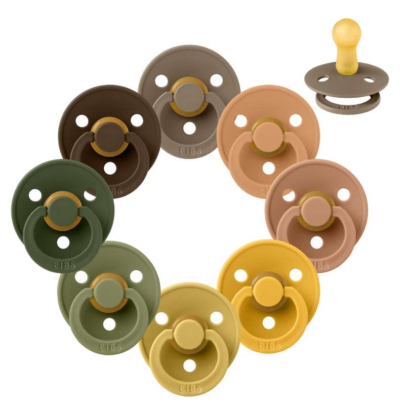 Rund Colour Sut   Sampak   8 Stk.   Str. 2   Autumn Bliss fra Bibs