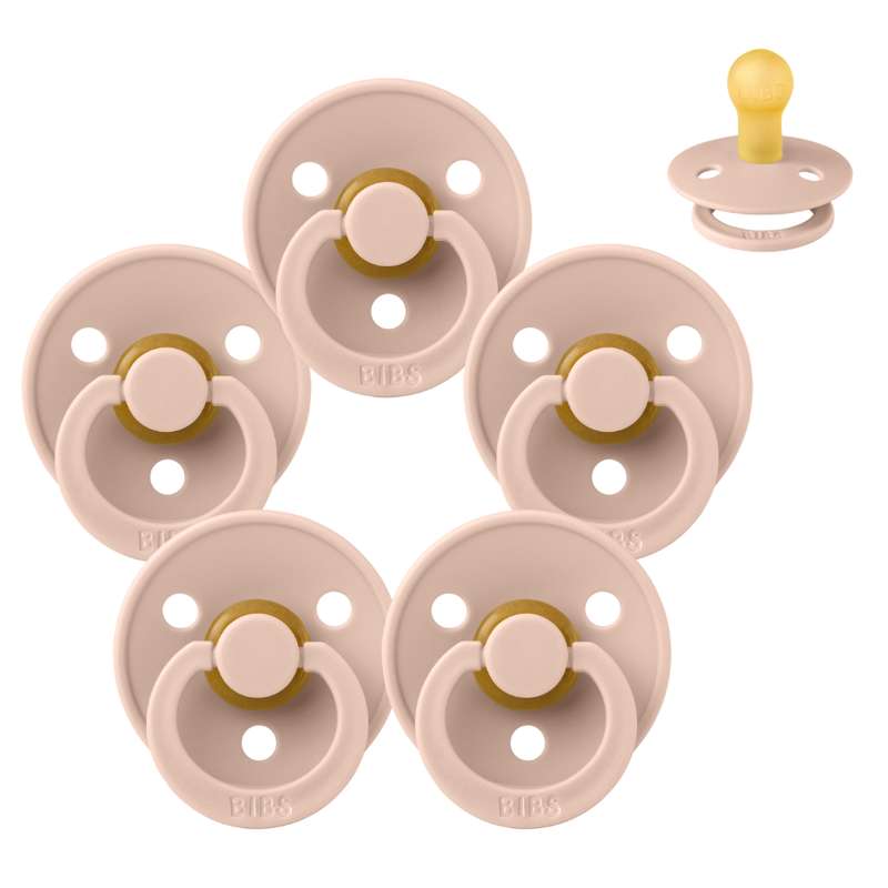 Rund Colour Sut Sampak 5 Stk. Str. 1 Blush fra Bibs