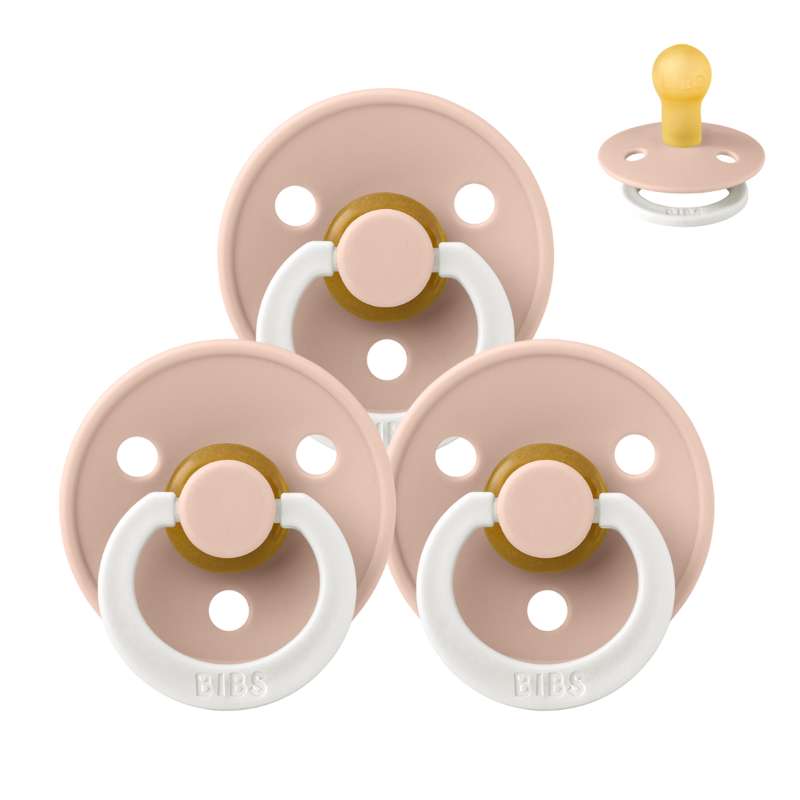 Rund Colour Sut   Sampak   3 Stk.   Str. 1   Glow   Blush fra Bibs