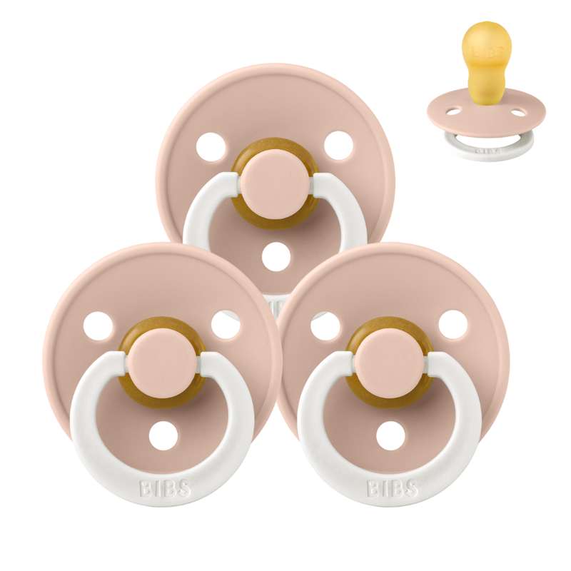 Rund Colour Sut   Sampak   3 Stk.   Str. 3   Glow   Blush fra Bibs
