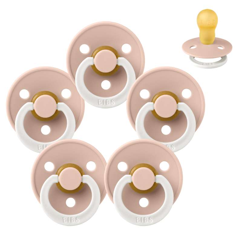 Rund Colour Sut   Sampak   5 Stk.   Str. 3   Glow   Blush fra Bibs