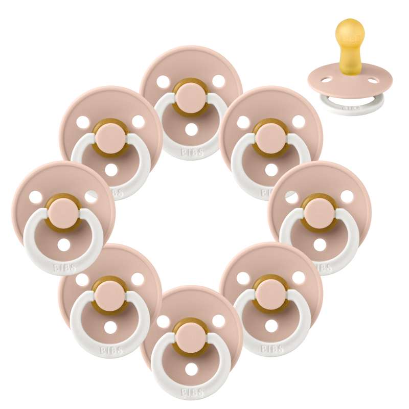 Rund Colour Sut   Sampak   8 Stk.   Str. 2   Glow   Blush fra Bibs