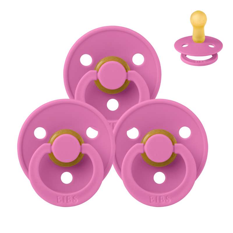 Rund Colour Sut Sampak 3 Stk. Str. 2 Bubblegum fra Bibs