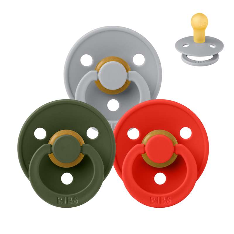 Rund Colour Sut Sampak 3 Stk. Str. 1 The Christmas Collection fra Bibs