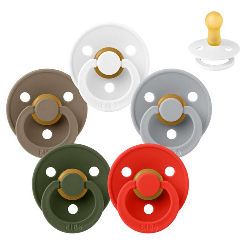 Rund Colour Sut Sampak 5 Stk. Str. 2 The Christmas Collection fra Bibs