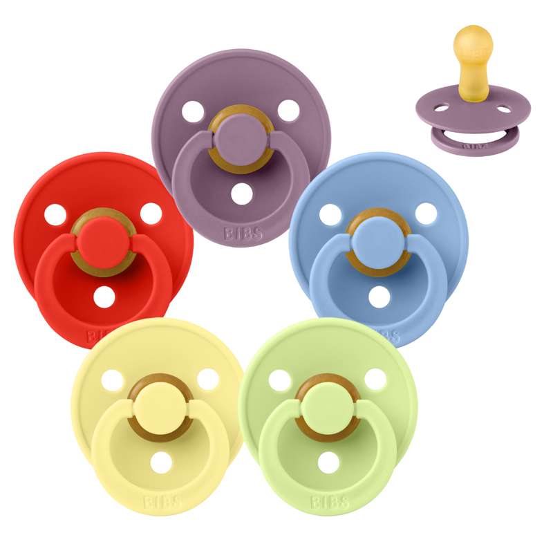 Rund Colour Sut Sampak 5 Stk. Str. 2 Colours Of The Rainbow fra Bibs