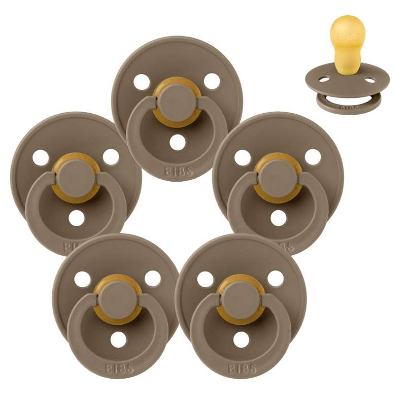 Rund Colour Sut   Sampak   5 Stk.   Str. 3   Dark Oak fra Bibs
