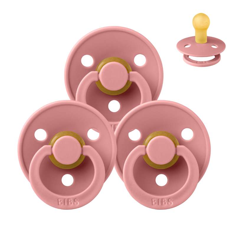 Rund Colour Sut   Sampak   3 Stk.   Str. 1   Dusty Pink fra Bibs