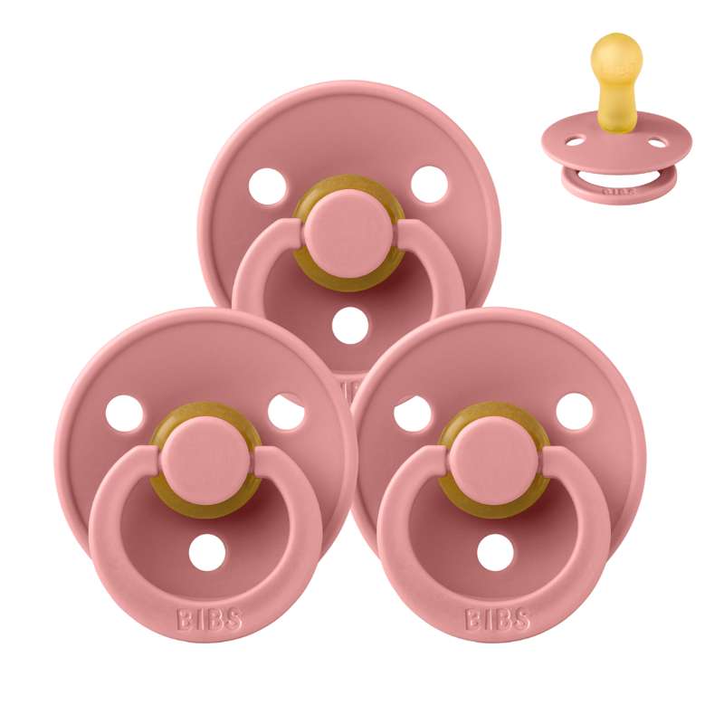 Rund Colour Sut   Sampak   3 Stk.   Str. 2   Dusty Pink fra Bibs