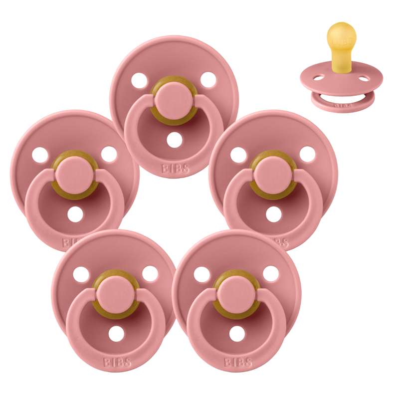 Rund Colour Sut   Sampak   5 Stk.   Str. 1   Dusty Pink fra Bibs