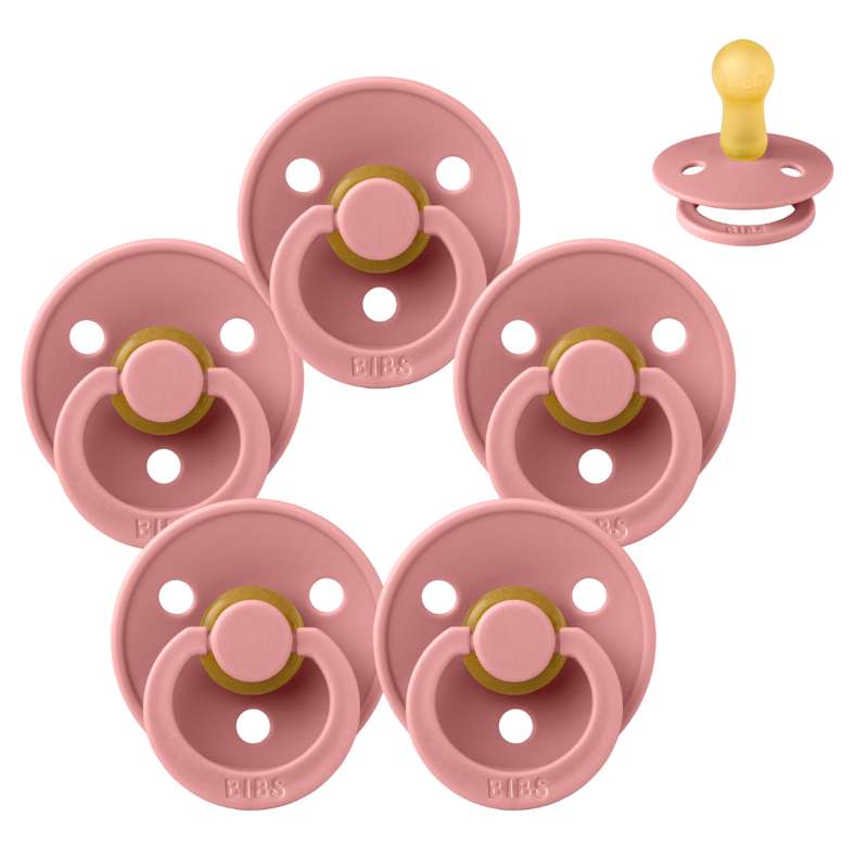 Rund Colour Sut   Sampak   5 Stk.   Str. 2   Dusty Pink fra Bibs